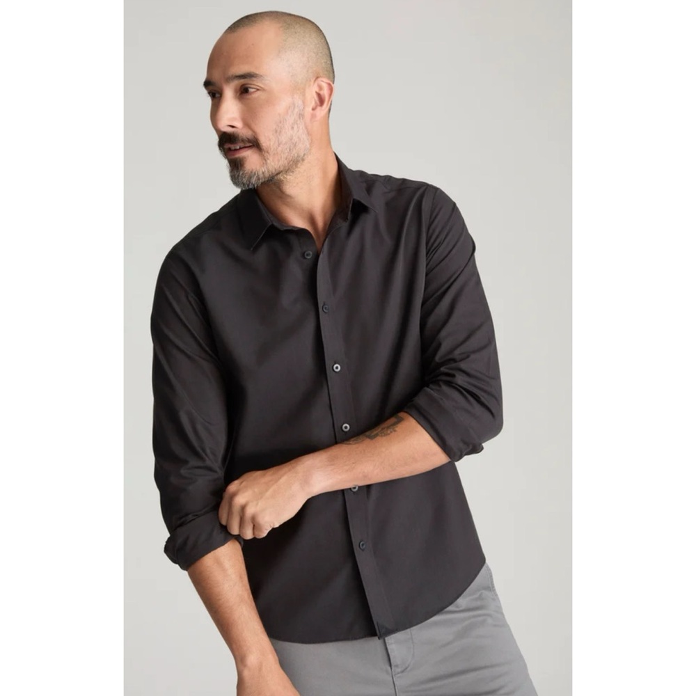 UNTUCKit Button Down Wrinkle Free Shirt Long Sleeve Black Tall Slim Sz XL